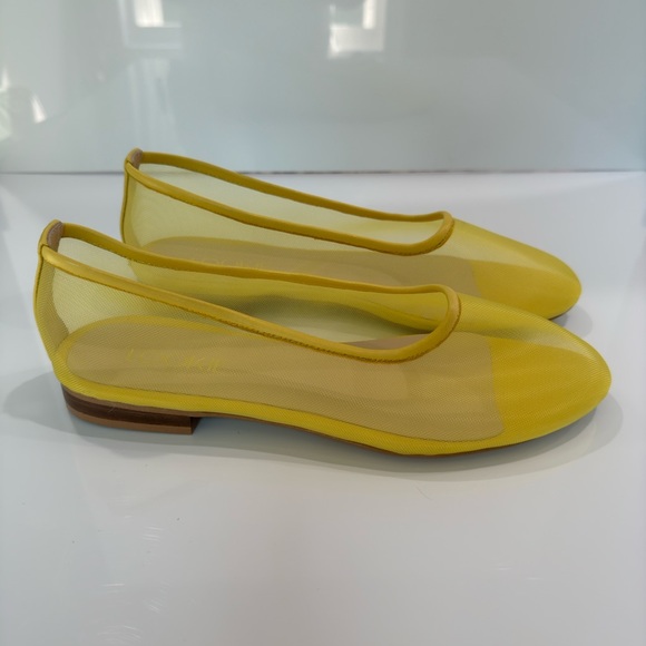 Lookie Atelier Yellow Mesh Ballet Flats - Picture 5 of 9